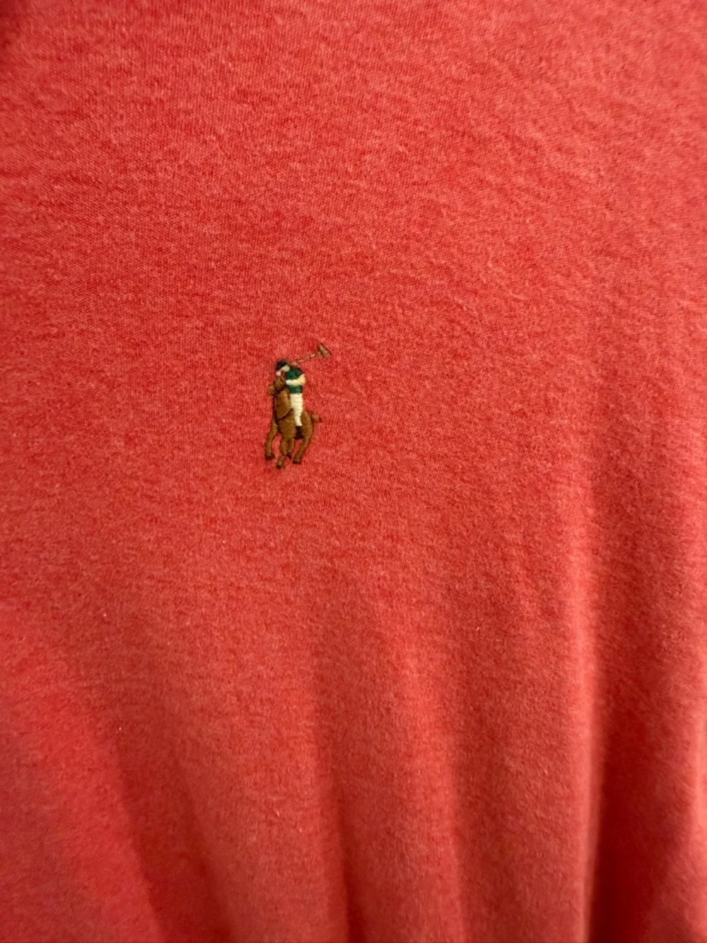 Ralph Lauren Men's Heather Coral Polo Shirt custom slim‎ fit